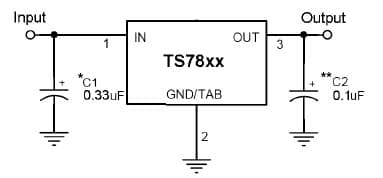 Typical Application for TS78 3-Terminal Fixed Positive Voltage Regulator