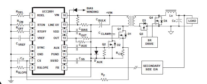 Typical Application for UCC2891 CMOS 8 Input Nand Gate