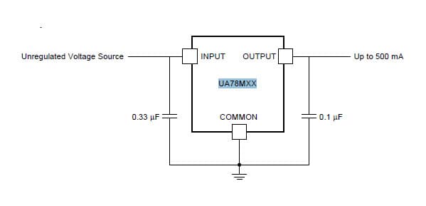 Typical Application for Ua78M08 Positive-Voltage Regulators