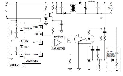 Typical Application for UCC35705 High Speed Voltage Mode Pulse Width Modulator