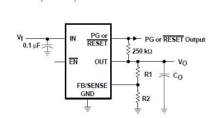 Typical Application for TPS77301 250-mA LDO Regulators with 8-Pin Msop Packaging for Fixed Output