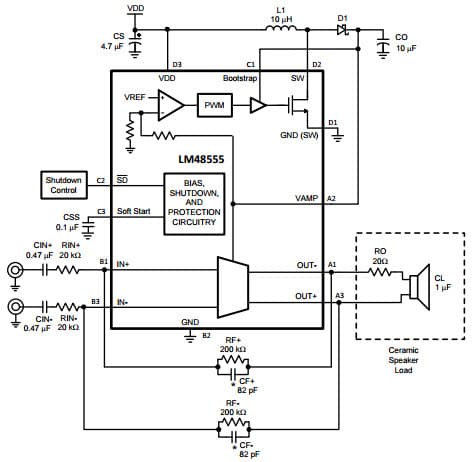 Typical Application for Ceramic Speaker Driver