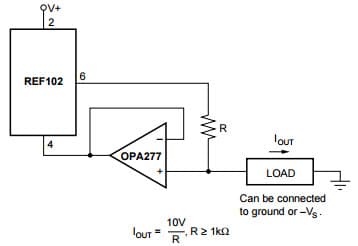 Typical Application for 10V Precision Voltage Reference using Positive Precision Current Source