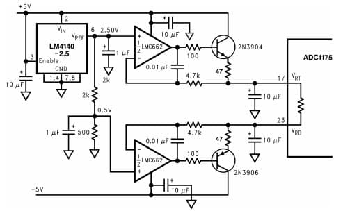 Typical Application for LM4140 High Precision Low Noise Low Dropout Voltage Reference