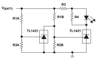 Typical Application for TL1431 Voltage Monitor Voltage Reference