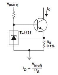 Typical Application for TL1431 Precision Constant-Current Sink Voltage Reference