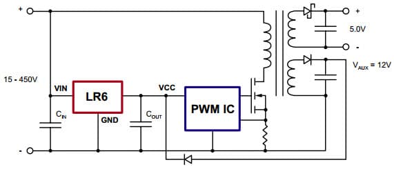 Typical Application for LR645LG-G High Input Voltage SMPS Start-Up Circuit