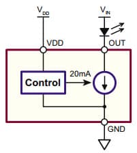 Typical Application for CL520 Linear Separate LED Supply Driver