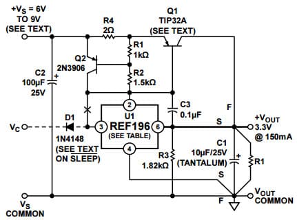 Typical Application for REF198 Precision Micro-power, Low Dropout Voltage Reference