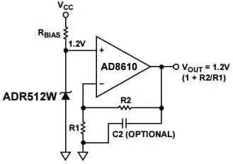 Typical Operating Circuit for ADR512W Adjustable Precision Voltage Source