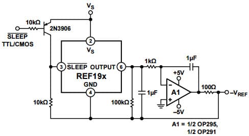 Typical Application for REF193 Precision Micro-power, Low Dropout Voltage Reference