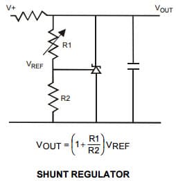 Typical Application for ZR431 Adjustable Precision Zener Shunt Regulator