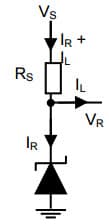 Typical Application for In a conventional shunt regulator application, an external series resistor (RS) is connected between the supply voltage, VS, and the LM4041