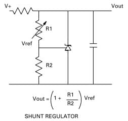 Typical Application for ZR431L, Adjustable precision shunt regulator