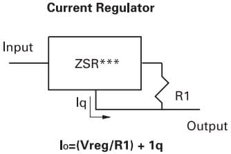 Typical Application for ZSR300GTA 3 Volt positive Current Regulator