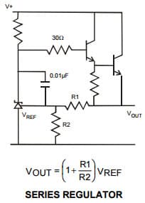 Typical Application for ZR431F005TA Adjustable Precision Zener Shunt Regulator