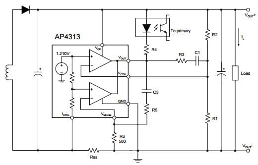 Typical Application for AP4313 CONSTANT VOLTAGE AND CONSTANT CURRENT CONTROLLER