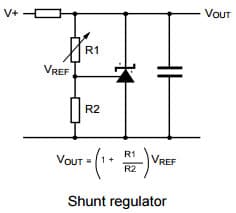 Typical Application for ZTL432 Cost effective adjustable precision Shunt Regulator