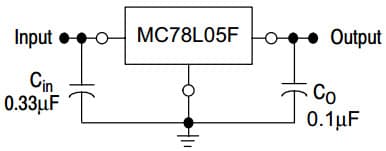 Typical Application Circuit for MC78L05F Three - Terminal Low current positive voltage regulator