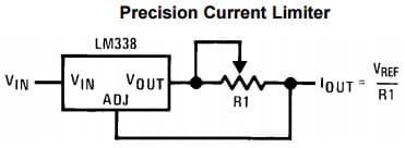 Typical Application Circuit for LM338 5-Amp Adjustable Regulator