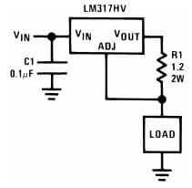 Typical Application for LM317HV 1A Current Regulator