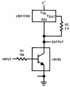 Typical Application for LM317HV 3-terminal Adjustable Regulator for High Gain Amplifier