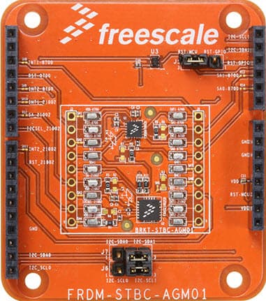 FRDM-STBC-AGM01, 9-Axis Sensor Toolbox Development Board for the FXAS21002C Gyroscope and the FXOS8700CQ 6-Axis Sensor