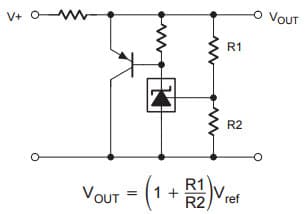 Typical Application for TL431C High Current Shunt Regulator