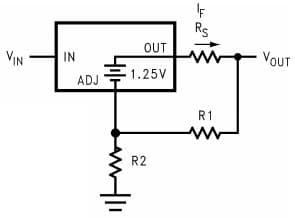 Typical Application Circuit for LM1085 Low Dropout Positive Regulator with Battery Charger