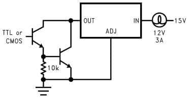 Typical Application Circuit for LM1085 High Current Lamp Driver Protection