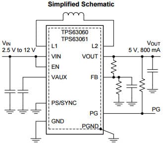 Typical Application Circuit for TPS63060 High Input Voltage Buck-Boost Converter With 2A Switch Current