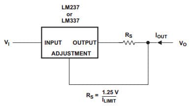 Typical Application Circuit for LM337 3-Terminal Adjustable Regulator for Current-Limiting Circuit