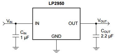 Typical Application Circuit for LP2950 Adjustable Micro-power Voltage Regulator