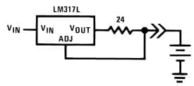 Typical Application for LM317L 50mA Constant Current Battery Charger for Nickel-Cadmium Batteries