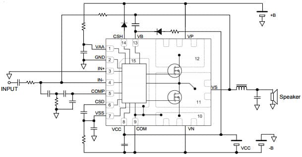 Typical Application for IR4301 Integrated Digital Audio Inverting Amplifier