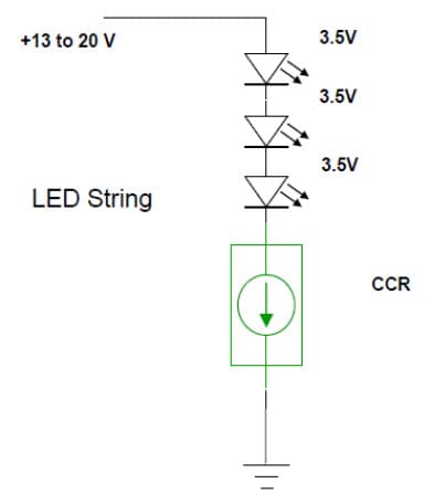 Typical Application for NSV45020JZ Constant Current LED Strings