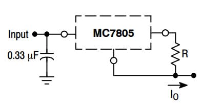 Typical Application for LM340 1A Current Regulator