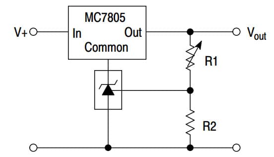 Typical Application for NCV431A Programmable Precision References for a Three-Terminal Fixed Regulator