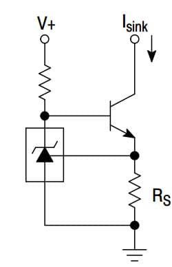 Typical Application for NCV431A Programmable Precision References for Constant Current Sink