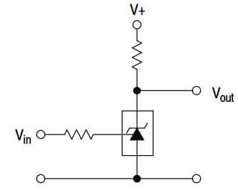 Typical Application for NCV431B Programmable Precision References for Single-Supply Comparator with Temperature-Compensated Threshold