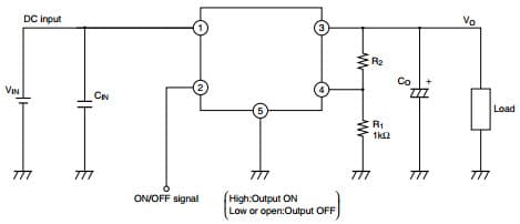 Typical Application for PQ070XZ02Z Low Power-Loss Voltage Regulators