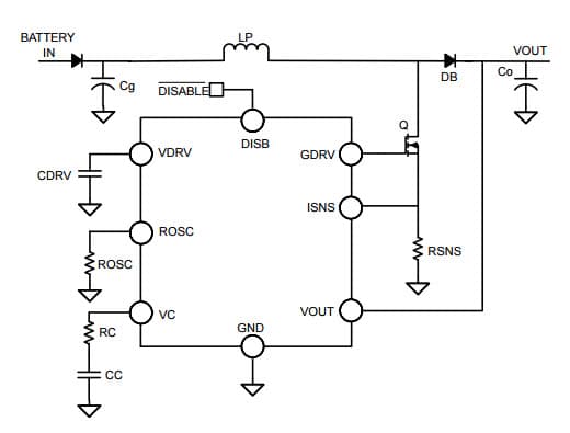 Typical Application for NCV8877 Automotive Grade Start-Stop Non-Synchronous Boost Controller