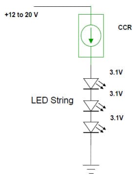 Typical Application for NSI50350ADT4G Constant Current LED Strings