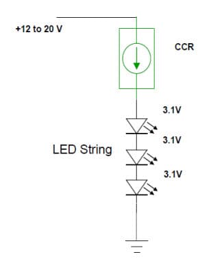 Typical Application for NSI50010YT1G Constant Current LED Strings