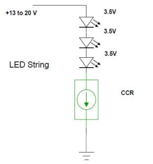 Typical Application for NSIC2030BT3G Constant Current Single LED String