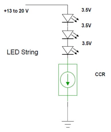 Typical Application for NSI45090JDT4G Adjustable Constant Current LED String Driver