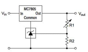 Typical Application for NCV431 Low Voltage Precision Adjustable Shunt Regulator