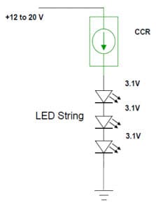 Typical Application for NSI45030AT1G Constant Current LED Strings