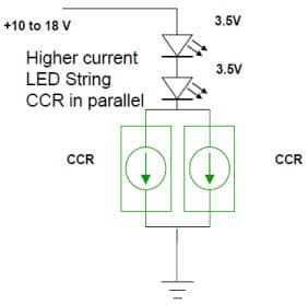 Typical Application for NSI45030T1G Higher Current LED Strings