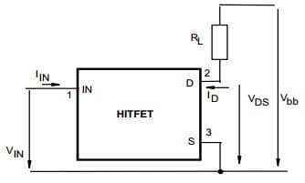 Typical Application Circuit for BSP76 Smart Low side Power Switch